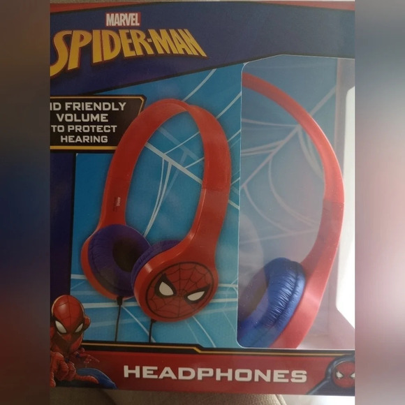 Spiderman kids headphones accessories women's children's red Blue ear buds - Picture 2 of 8